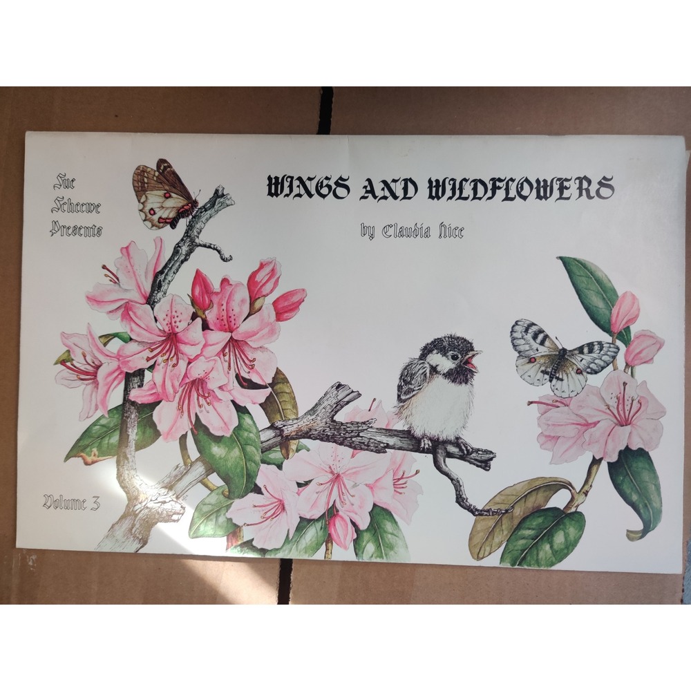 Vintage 1983 Wings and Wildflowers Vol 3 Claudia Nice Sue Scheewe Art Book